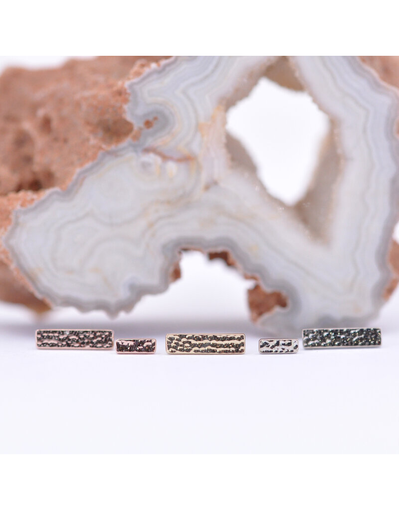 BVLA Hammered Rectangle in 14k Gold Threadless Ends by BVLA!