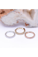 BVLA 16g Telesto Clicker Rings with CZ in 14k Gold by BVLA
