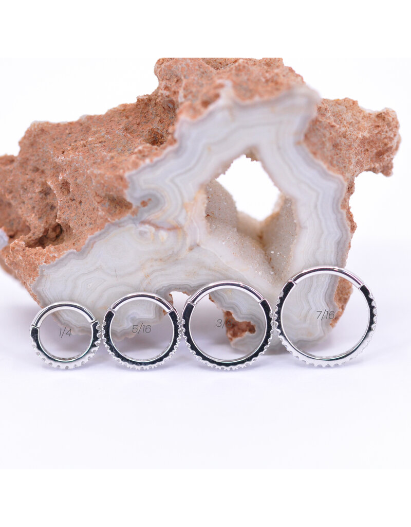 BVLA 16g Telesto Clicker Rings with CZ in 14k Gold by BVLA