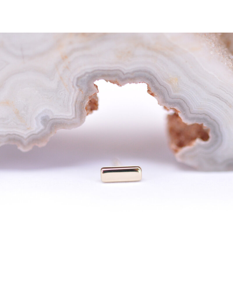 BVLA Flat Rectangle 14k Gold Threadless Ends by BVLA!