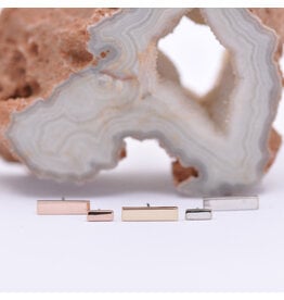 BVLA Flat Rectangle 14k Gold Threadless Ends