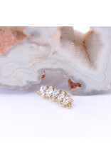 BVLA Nalani 5 with CZ in 14k Gold 16g Threaded Ends by BVLA!