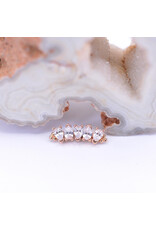 BVLA Nalani 5 with CZ in 14k Gold 16g Threaded Ends by BVLA!