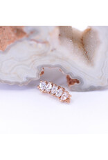 BVLA Nalani 5 with CZ in 14k Gold 16g Threaded Ends by BVLA!