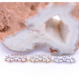 BVLA Nalani CZ 14k Gold 16g Threaded Ends