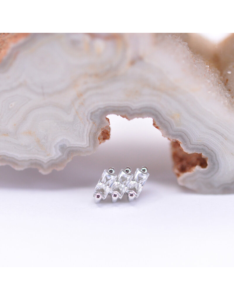 BVLA Liara 3 with CZ in 14k Gold 16g Threaded Ends by BVLA!
