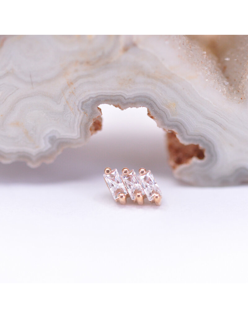 BVLA Liara 3 with CZ in 14k Gold 16g Threaded Ends by BVLA!