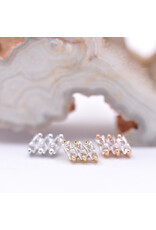 BVLA Liara 3 with CZ in 14k Gold 16g Threaded Ends by BVLA!