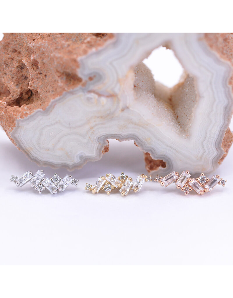 BVLA Genesis with CZ in 14k Gold 16g Threaded Ends by BVLA!
