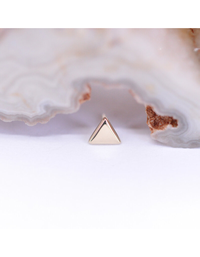 BVLA 4mm Flat Triangle 14k Gold Threadless Ends by BVLA!