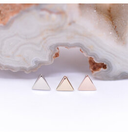 BVLA Flat Triangle 14k Gold Threadless Ends