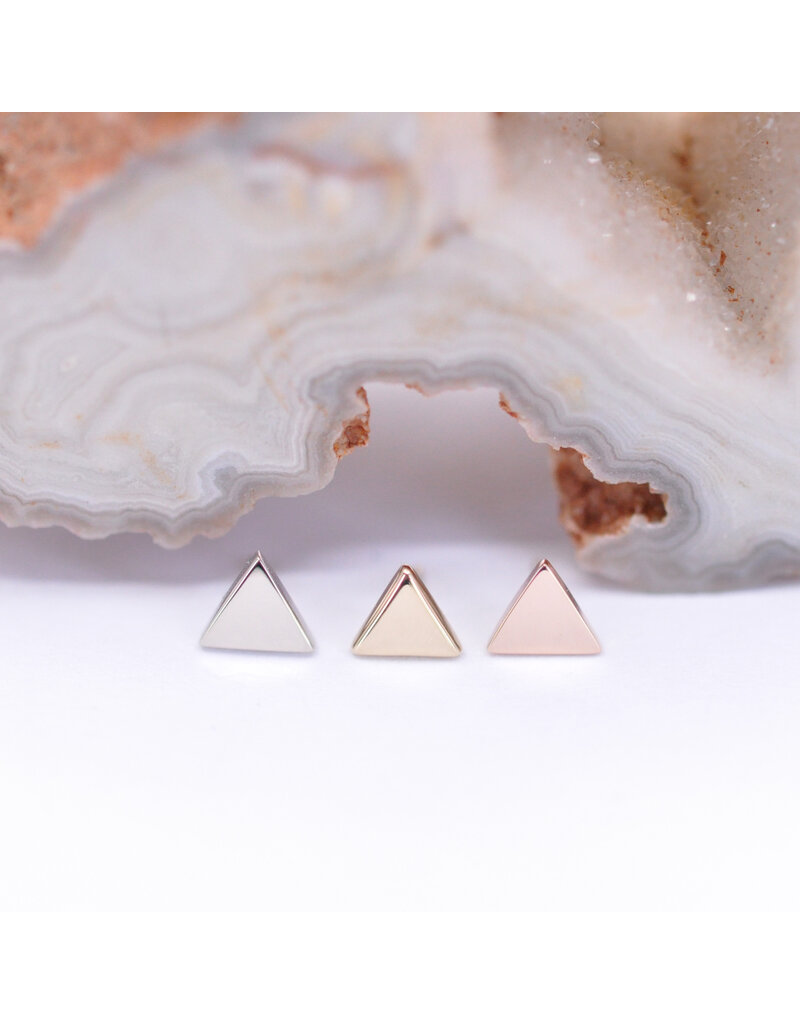 BVLA 4mm Flat Triangle 14k Gold Threadless Ends by BVLA!