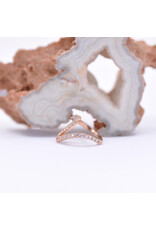 BVLA 16g 7/16" High Tide Clicker Ring with CZ in 14k Rose Gold by BVLA!