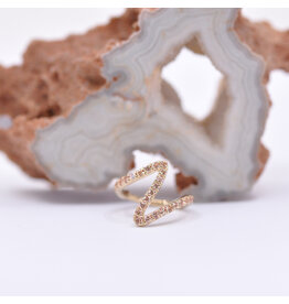 BVLA High Tide Champagne Sapphire Yellow Gold 16g 7/16" Clicker Ring