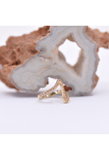 BVLA 16g 7/16" High Tide Clicker Ring with Champagne Sapphire in 14k Yellow Gold by BVLA!