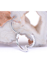 BVLA 16g 7/16" High Tide Clicker Ring with Cyan CZ in 14k White Gold by BVLA!