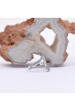 BVLA 16g 7/16" High Tide Clicker Ring with Cyan CZ in 14k White Gold by BVLA!
