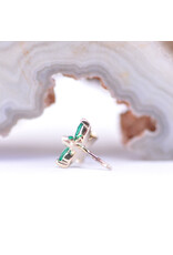 BVLA Starflower with Emerald in 14k Yellow Gold Threadless End by BVLA!