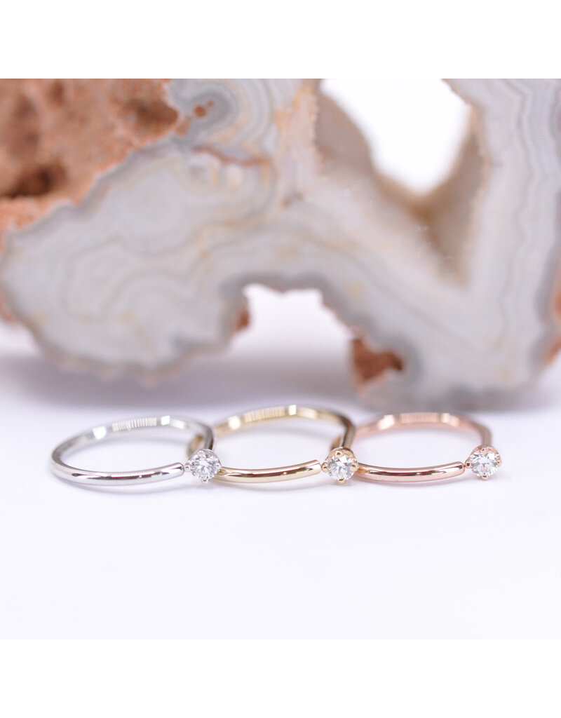 BVLA 2mm Diamond Prong 14k Gold 18g Nostril Snails by BVLA!