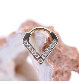 BVLA Muir Diamond Yellow Gold 16g 5/16" Clicker Ring