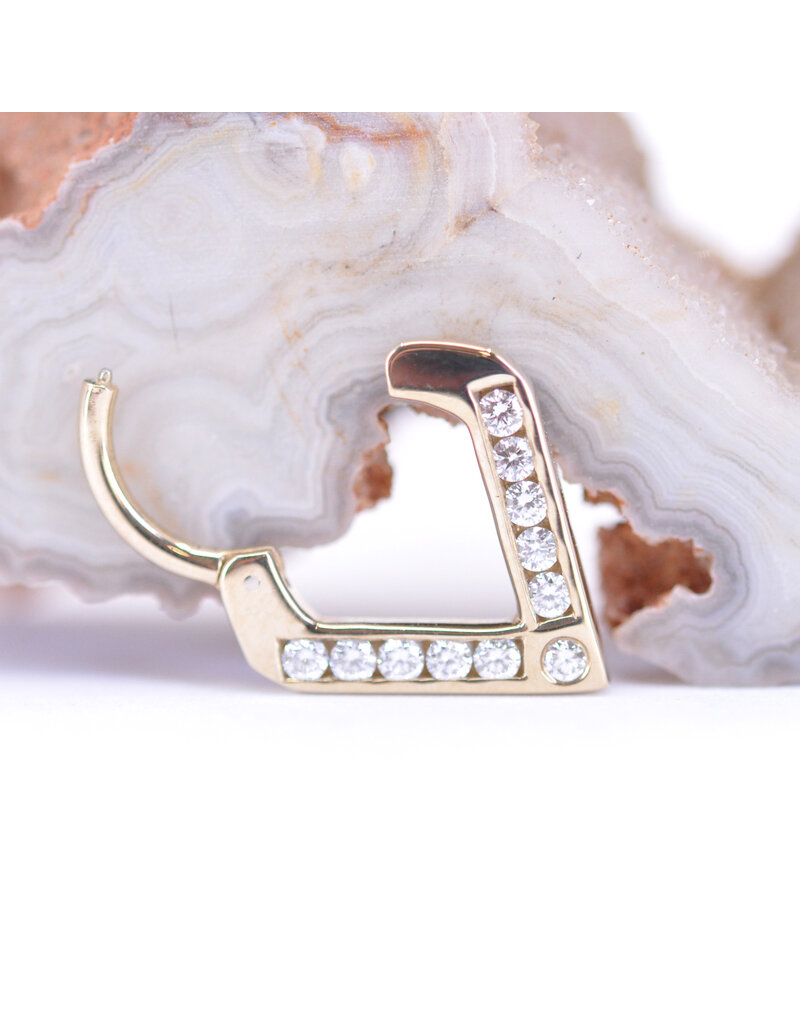 BVLA 16g 5/16" Muir Clicker Ring with Genuine VS Diamonds in 14k Yellow Gold by BVLA!