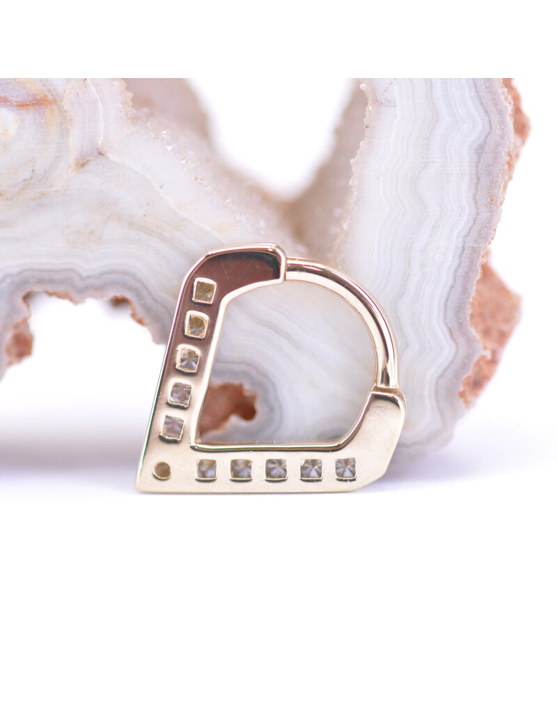 BVLA 16g 5/16" Muir Clicker Ring with Genuine VS Diamonds in 14k Yellow Gold by BVLA!