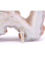 BVLA Valerian with CZ in 14k Yellow Gold 16g Threaded End by BVLA!