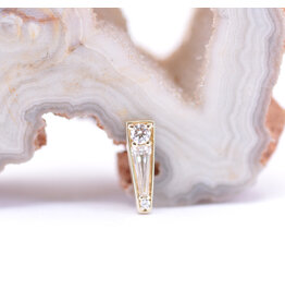 BVLA Valerian CZ Yellow Gold 16g Threaded End
