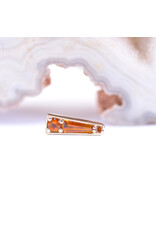 BVLA Valerian with Madeira Citrine in 14k Yellow Gold 16g Threaded End by BVLA!