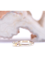 BVLA 16g 3/8" Oberon Seam Ring with CZ in 14k Yellow Gold by BVLA!