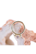 BVLA 16g 3/8" Oberon Seam Ring with CZ in 14k Yellow Gold by BVLA!
