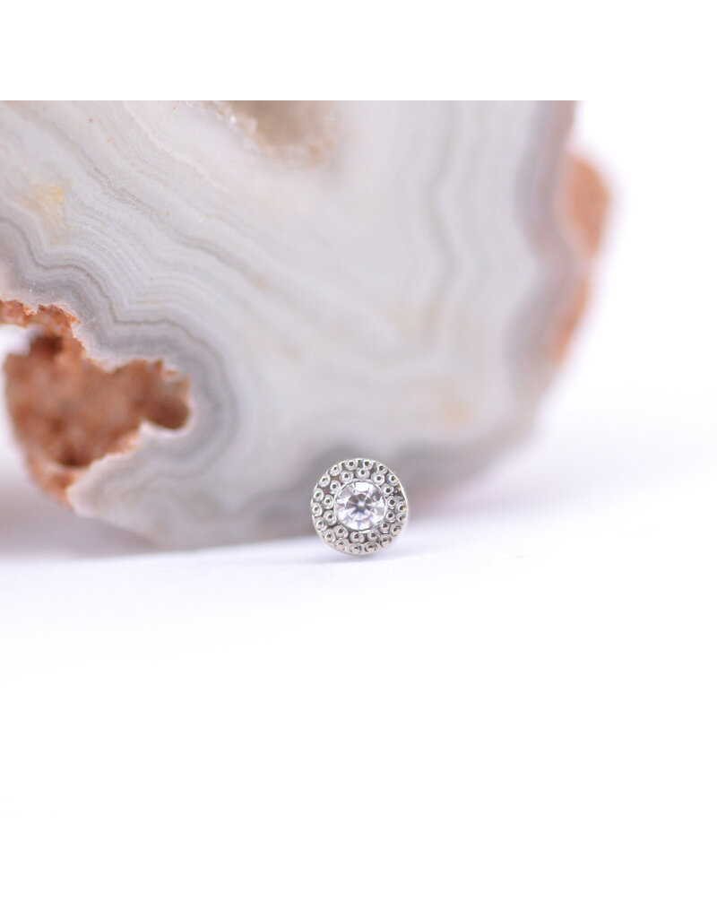 BVLA Pave Circle with CZ in 14k Gold Threadless Ends by BVLA!