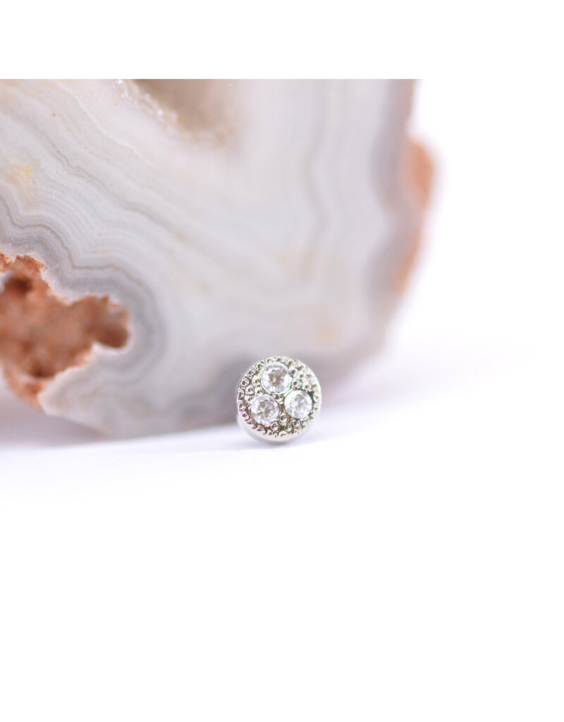 BVLA Pave Circle with CZ in 14k Gold Threadless Ends by BVLA!