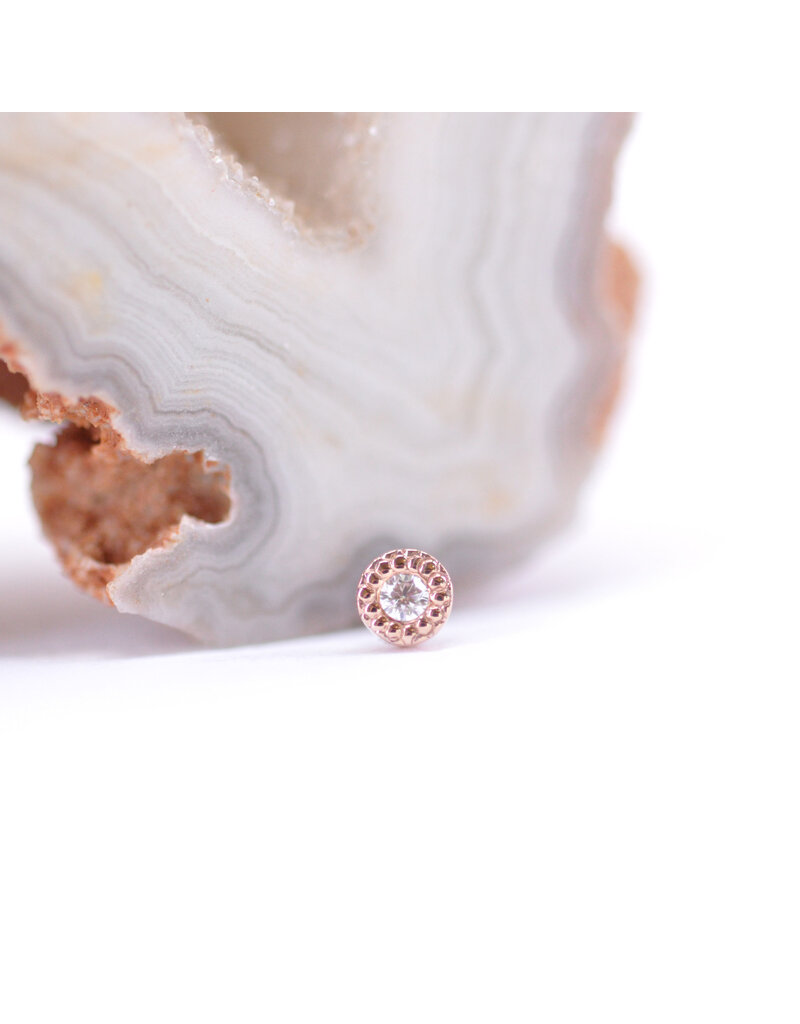 BVLA Pave Circle with CZ in 14k Gold Threadless Ends by BVLA!
