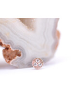 BVLA Pave Circle with CZ in 14k Gold Threadless Ends by BVLA!