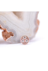 BVLA Pave Circle with CZ in 14k Gold Threadless Ends by BVLA!
