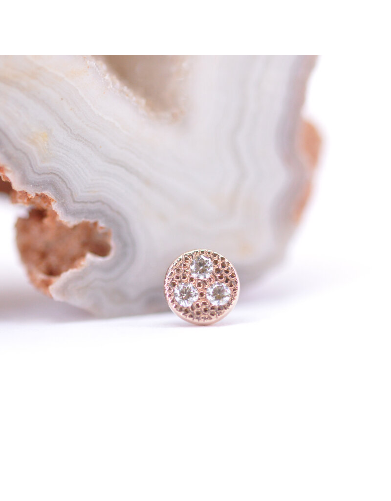 BVLA Pave Circle with CZ in 14k Gold Threadless Ends by BVLA!