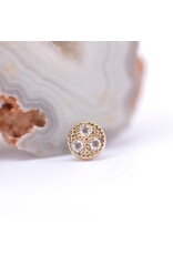BVLA Pave Circle with CZ in 14k Gold Threadless Ends by BVLA!