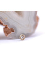 BVLA Pave Circle with CZ in 14k Gold Threadless Ends by BVLA!