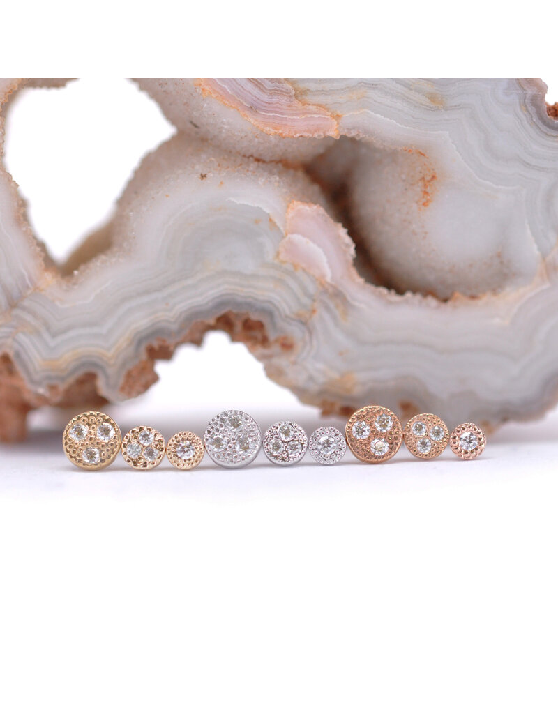 BVLA Pave Circle with CZ in 14k Gold Threadless Ends by BVLA!