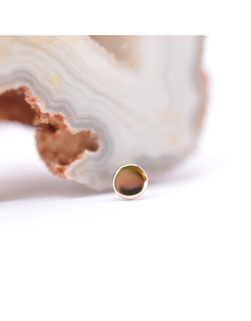 BVLA Polished Disc in 14k Gold Threadless Ends by BVLA!