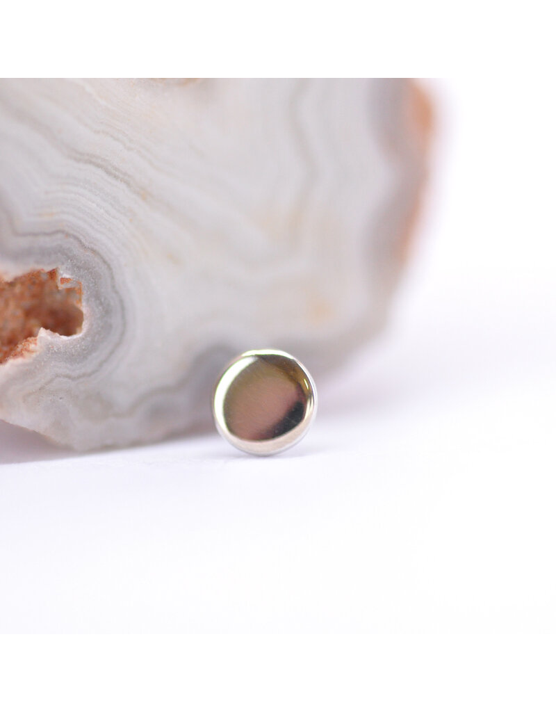 BVLA Polished Disc in 14k Gold Threadless Ends by BVLA!