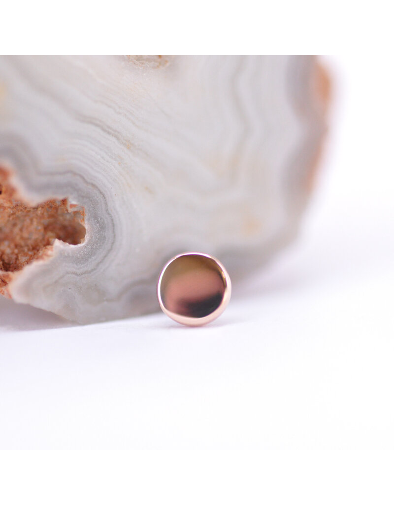 BVLA Polished Disc in 14k Gold Threadless Ends by BVLA!