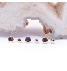 BVLA Polished Disc 14k Gold Threadless Ends