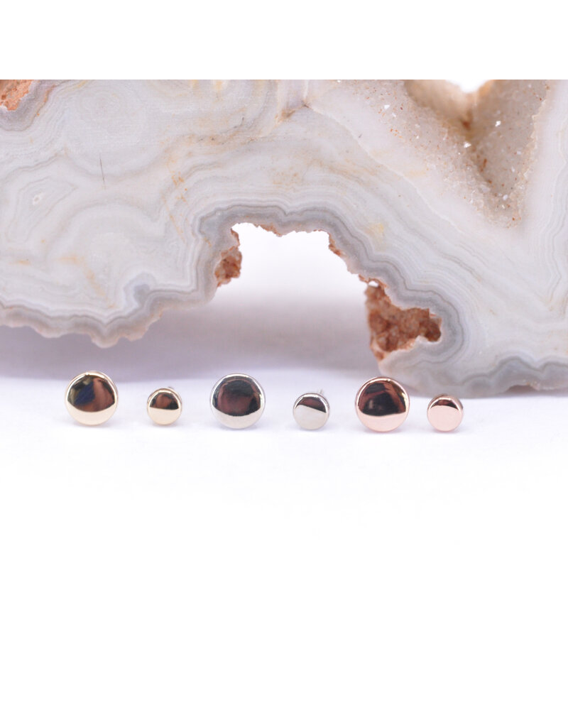 BVLA Polished Disc in 14k Gold Threadless Ends by BVLA!