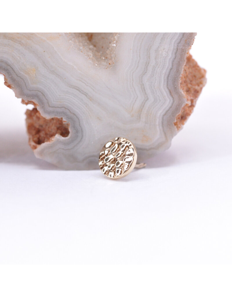 BVLA Hammered Disc 14k Gold Threadless Ends by BVLA!