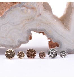 BVLA Hammered Disc 14k Gold Threadless Ends