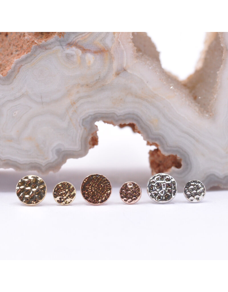 BVLA Hammered Disc 14k Gold Threadless Ends by BVLA!