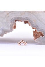 BVLA Tri Bead Arc 14k Gold Threadless End by BVLA!