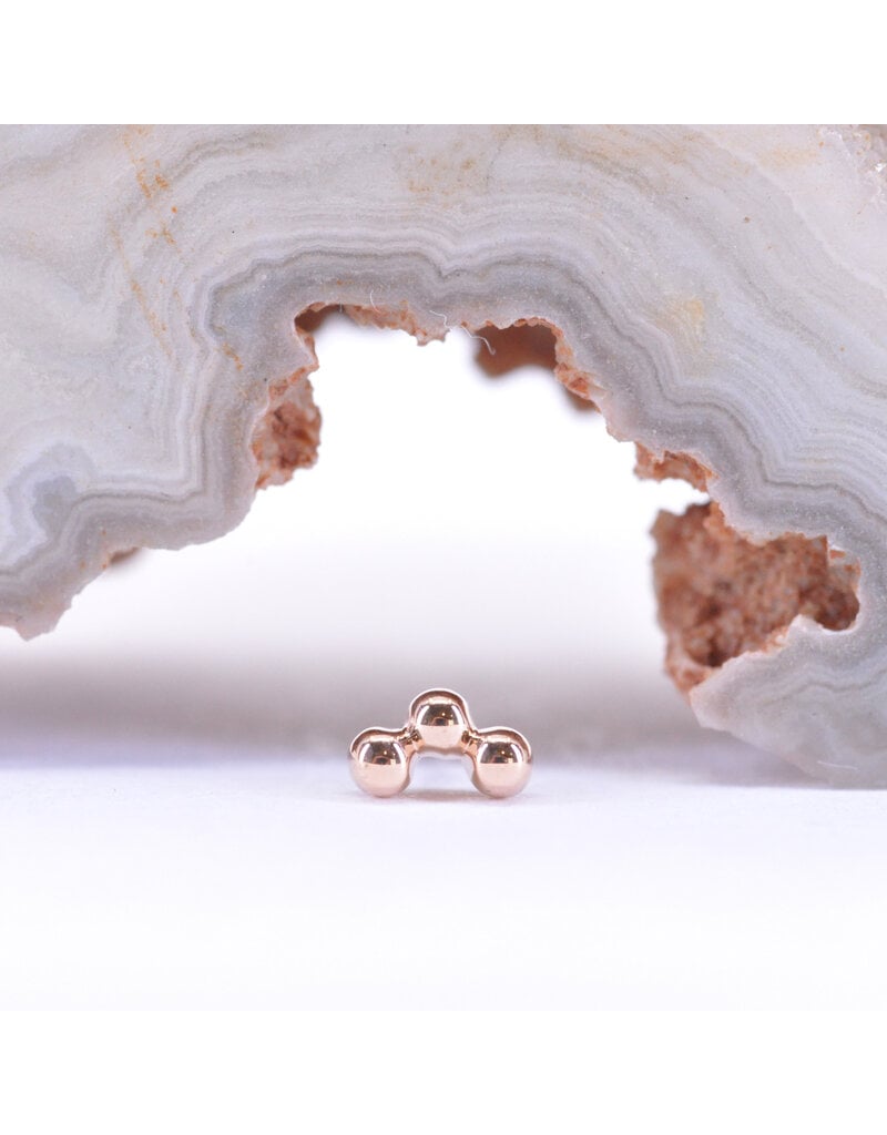BVLA Tri Bead Arc 14k Gold Threadless End by BVLA!